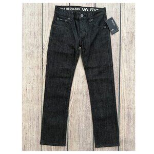 E1-- NWT black RVCA Regulars casual stretch denim jeans boys size 23